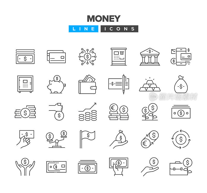 金钱线图标集