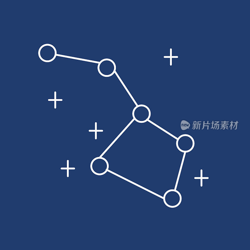 星座-可爱的细线天文学图标