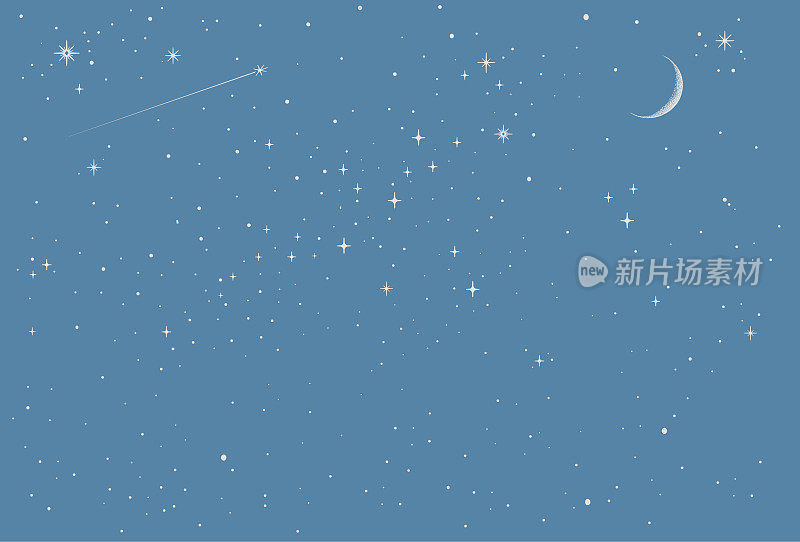 星星、空间和夜空