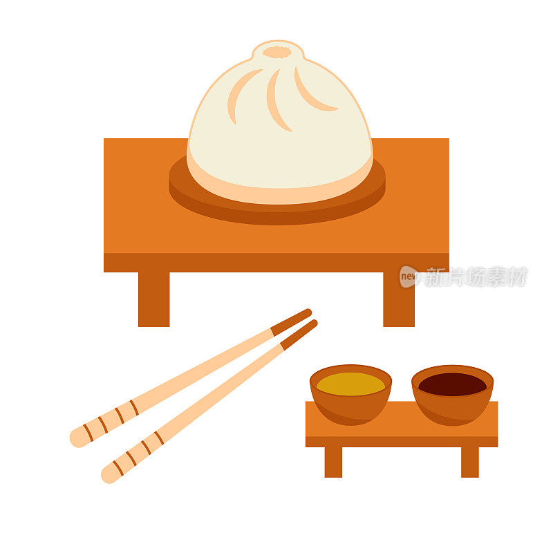 饺子用筷子和碗蘸酱