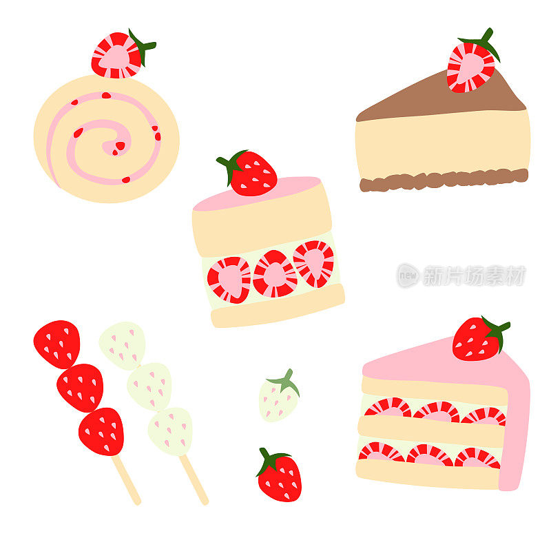 草莓小蛋糕甜点