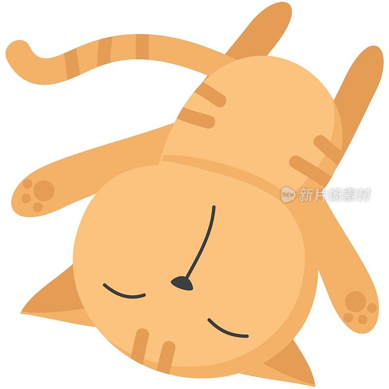 小猫矢量图标卡通可爱的睡眠人物