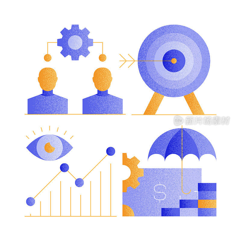 业务管理相关矢量图标。