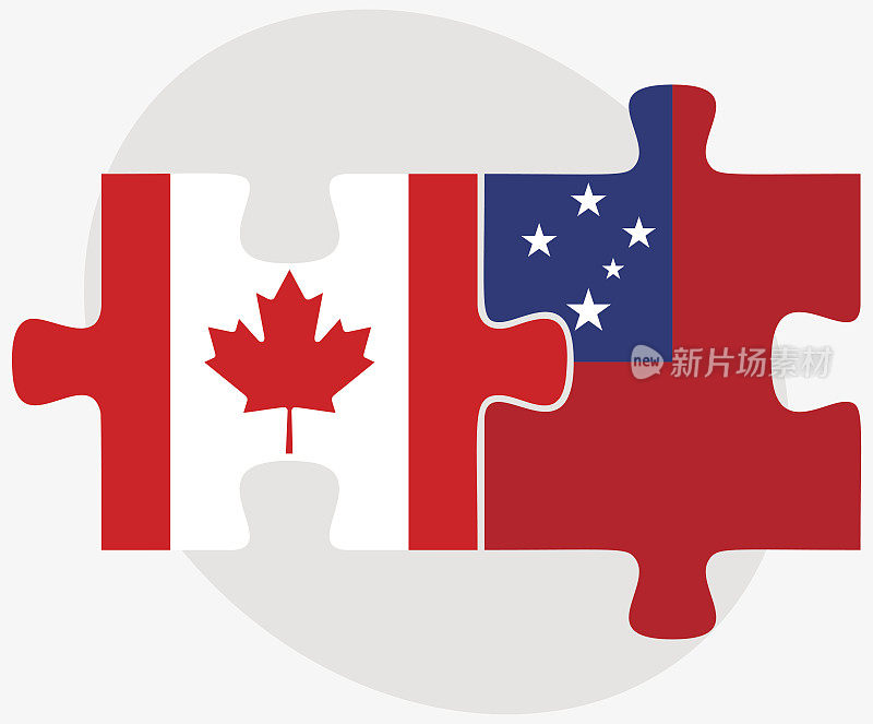 加拿大和萨摩亚国旗