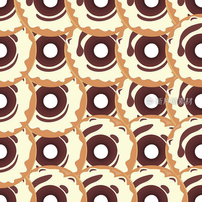 甜甜圈无缝背景纹理图案