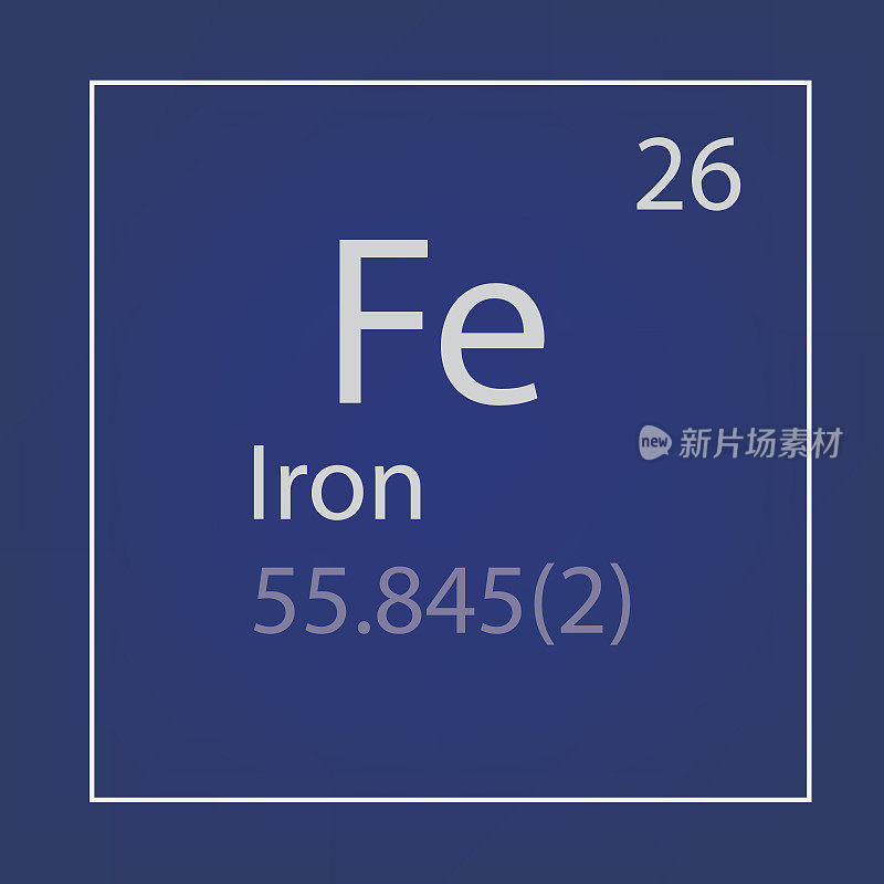 铁铁化学元素图标