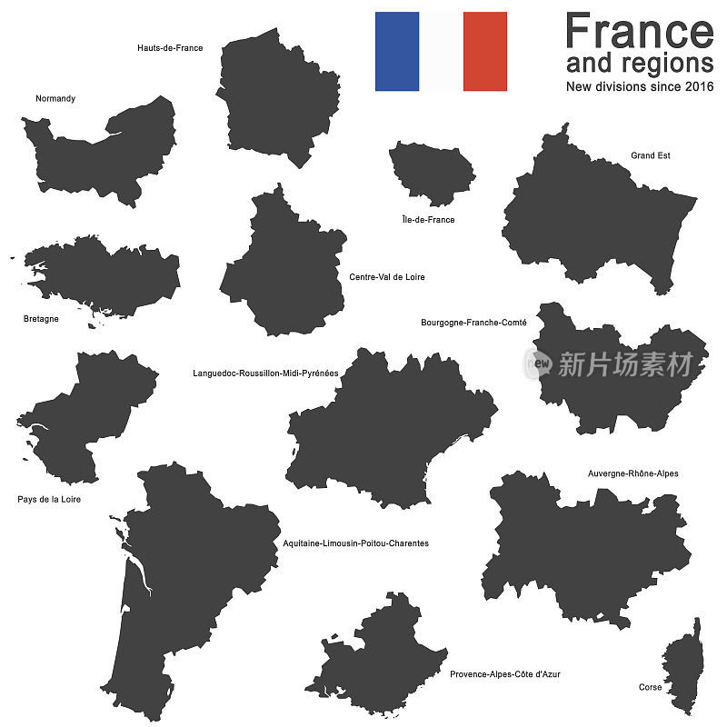 国家法国和地区自2016年