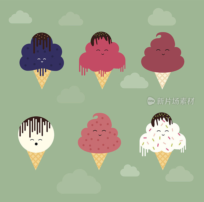 可爱吗?吃冰淇淋
