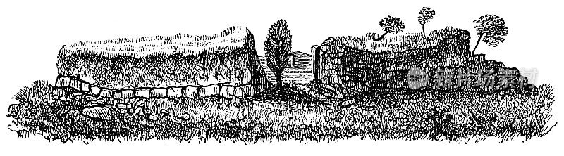 英国康沃尔郡的切索斯特古村落――19世纪