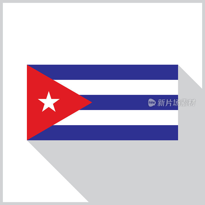 古巴灰色阴影旗图标