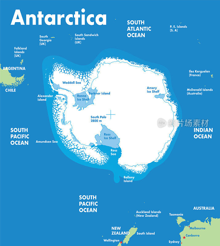 南极的地图