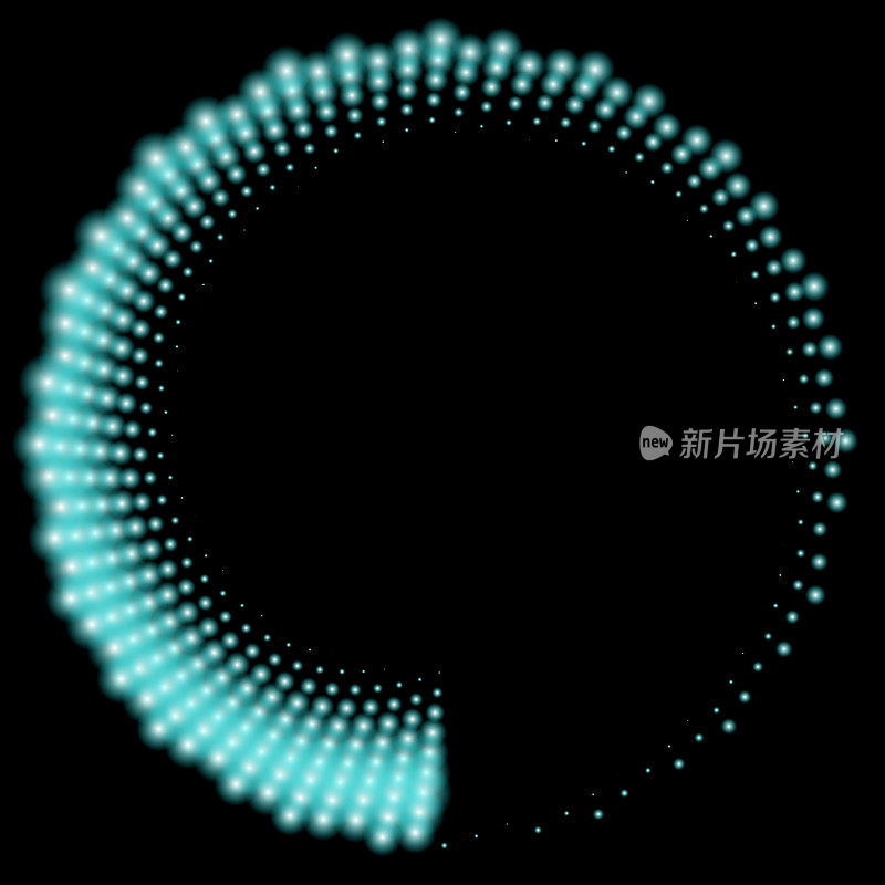 抽象的发光漩涡点