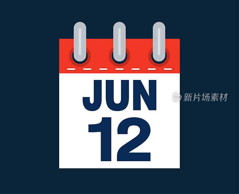 这个月的日历日期是6月12日