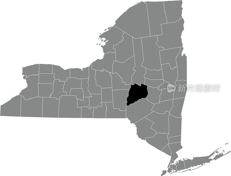 美国纽约奥瑟戈县的位置地图