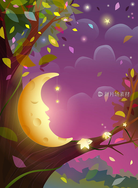 紫金梦景与月色