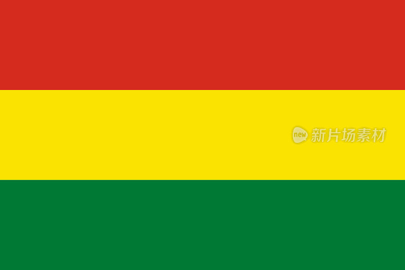 玻利维亚的旗帜。玻利维亚的国家象征，官方颜色。模板图标。摘要向量背景