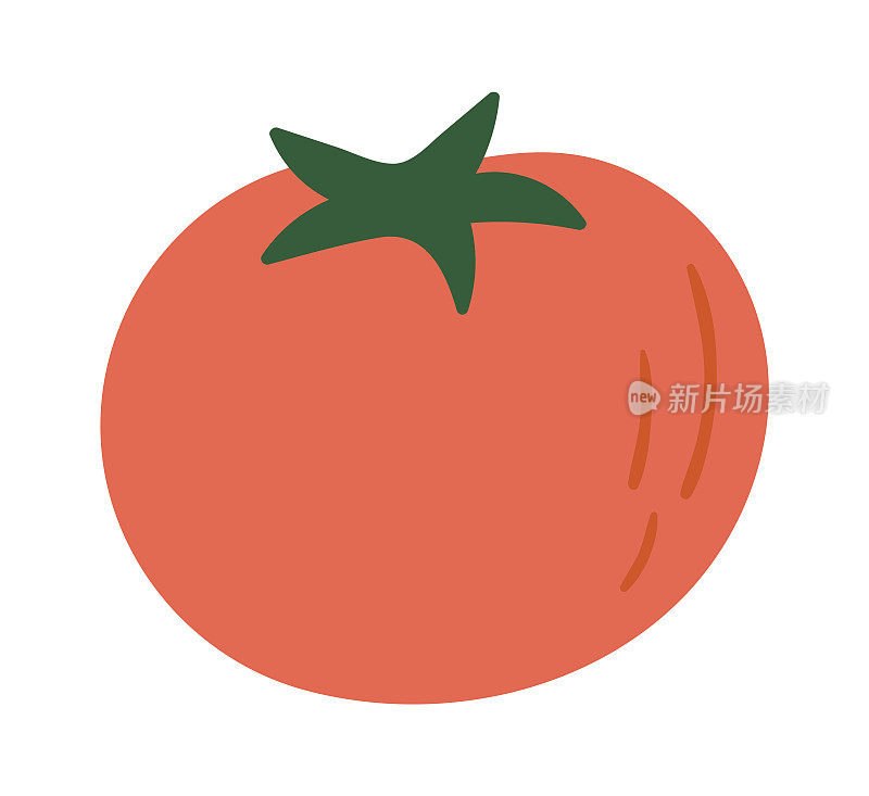 番茄蔬菜图标。矢量图