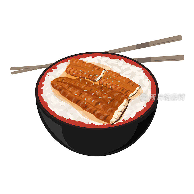 日本料理碗里的烤肉烧