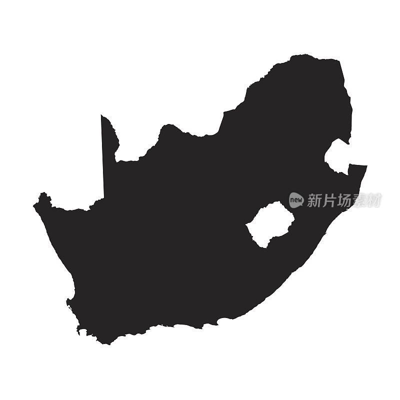 南非的黑色地图
