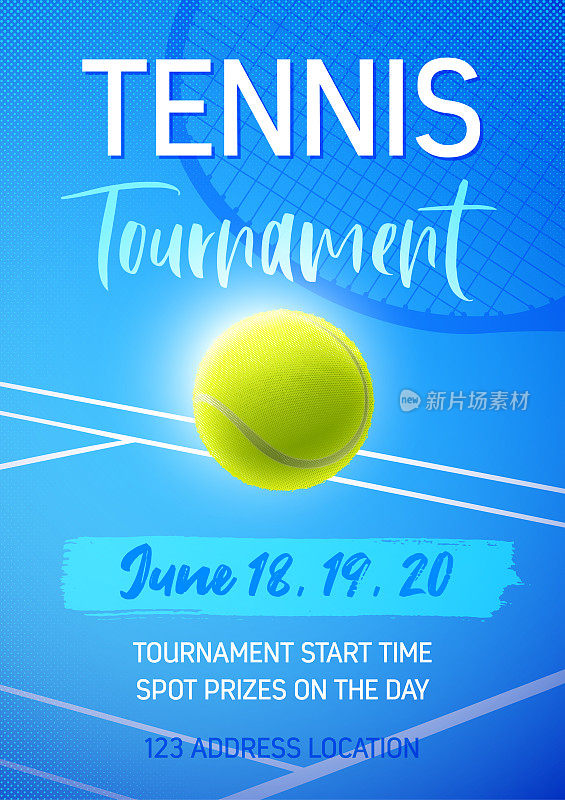 网球比赛的海报