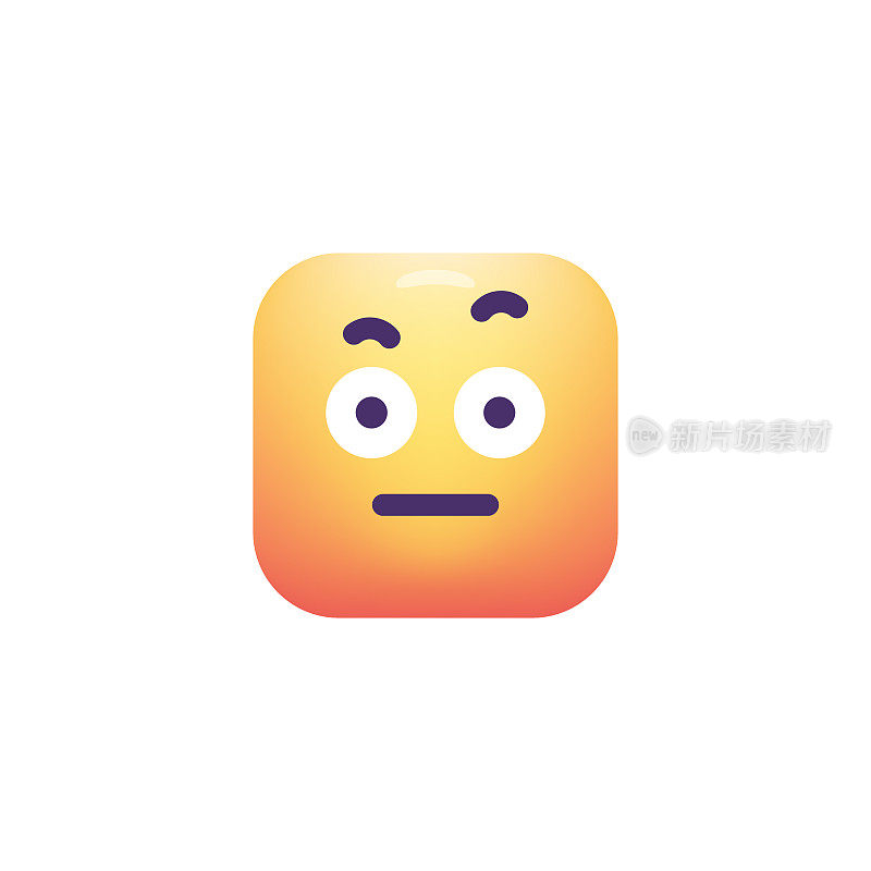 Emoticon设计立方体形状颜色渐变