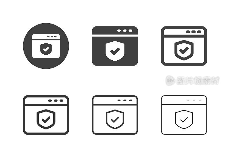 Web安全系统图标-多系列