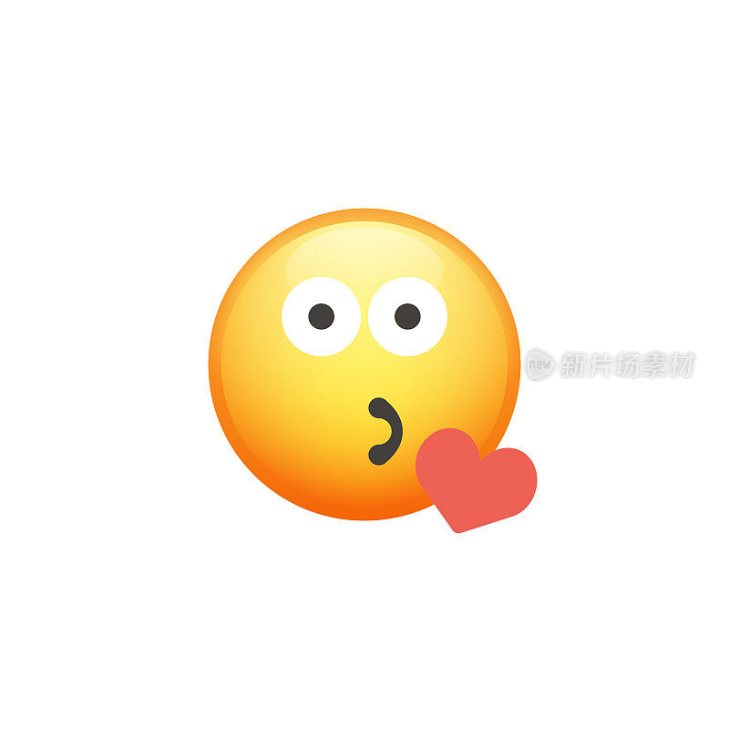 Emoticon裁剪设计元素可爱和色彩渐变