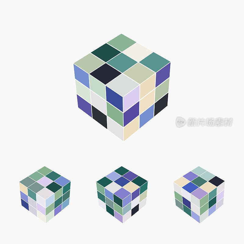三维立方体图标收集