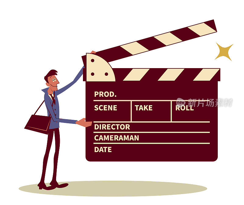剧本指导使用拍板(电影板)来管理电影的连续性