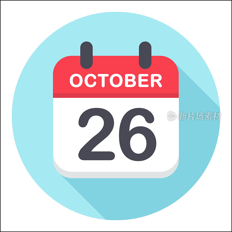 10月26日-日历图标-圆形