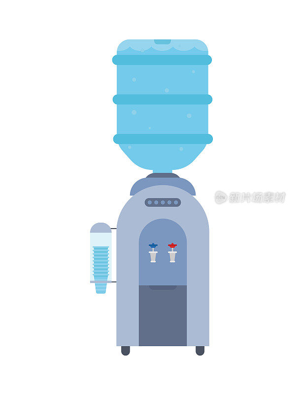 饮水机图标。平面插图的饮水机矢量图标的网页设计