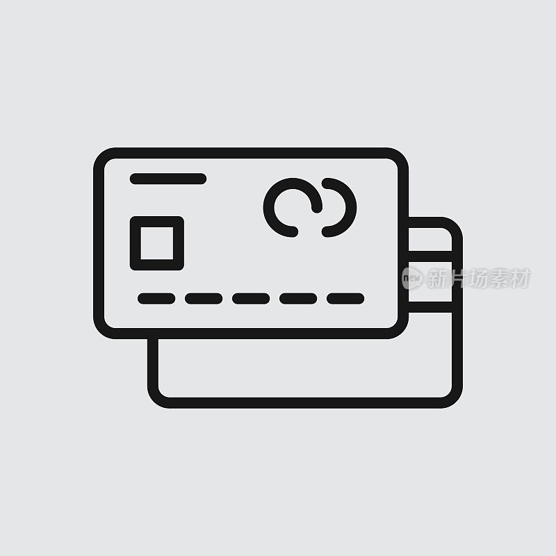 带有可编辑描边的金融行图标