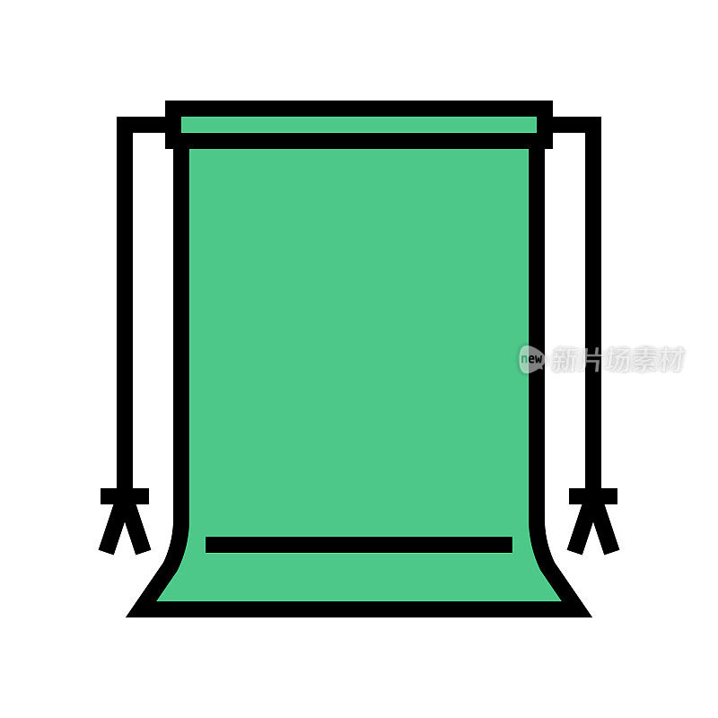 绿色色度键颜色图标矢量插图