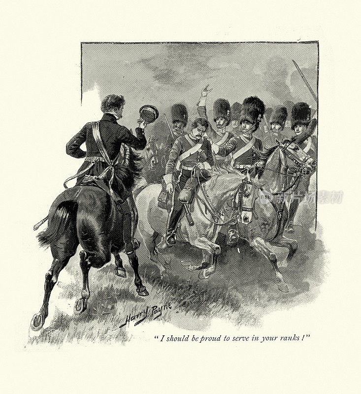 克里米亚战争期间，科林·坎贝尔将军和苏格兰皇家灰骑兵在巴拉克拉瓦战役中，英国军事史