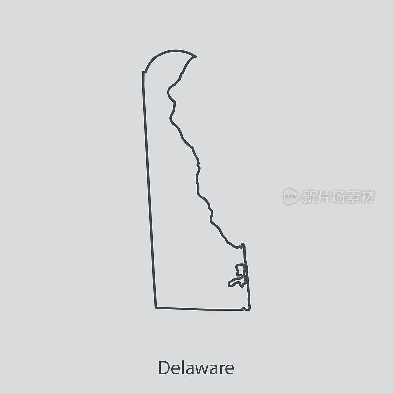 特拉华州的地图