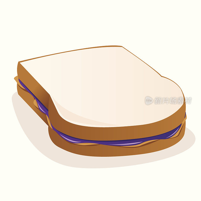 花生酱和果冻三明治