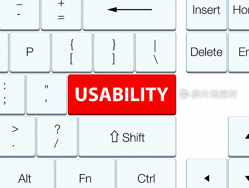可用性红色键盘按钮
