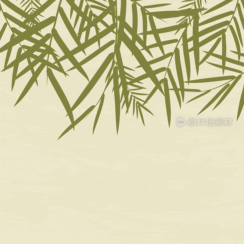 带叶子的竹子为你的文字留出空间。