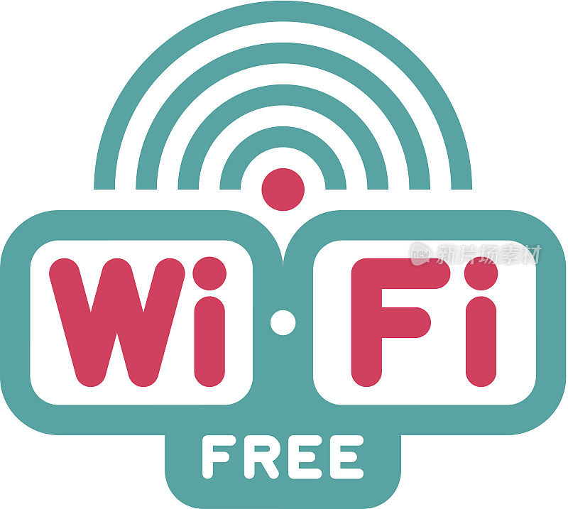 Wi-Fi自由区-向量标志