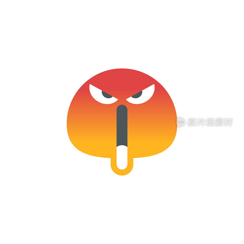 可爱的表情，愤怒的脸图标