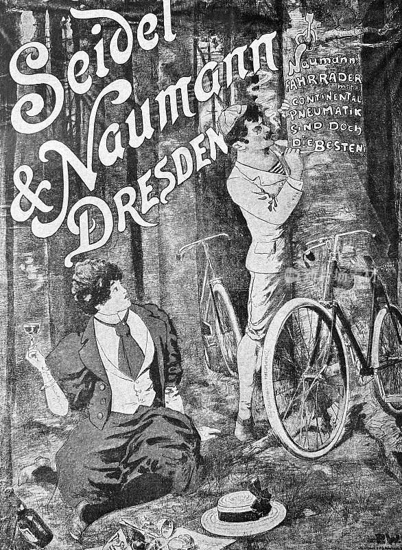 广告赛德尔和诺曼自行车制造商，德累斯顿