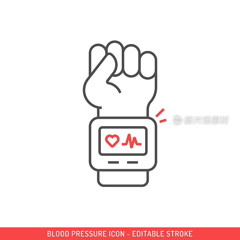 血压图标编辑Stroke矢量设计。