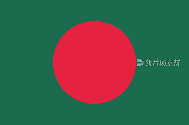 孟加拉国共和国矢量旗。孟加拉国国旗。插图