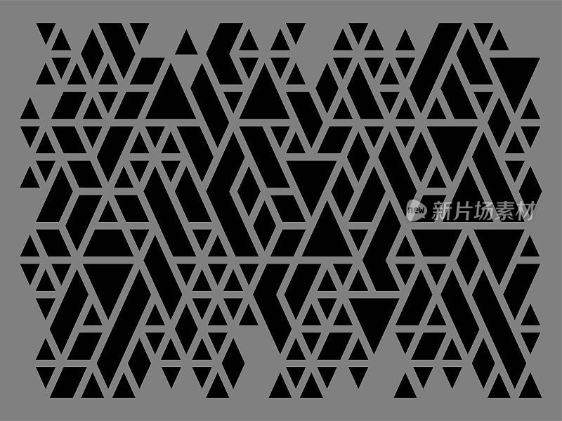 黑白抽象几何图案