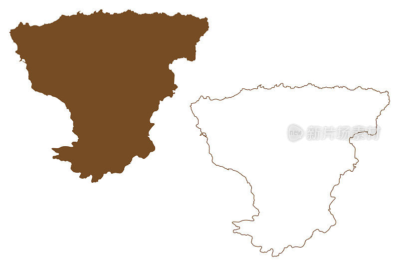 埃伊纳岛(萨罗尼克群岛，希腊共和国，希腊)地图矢量插图，潦草草图埃伊纳岛地图