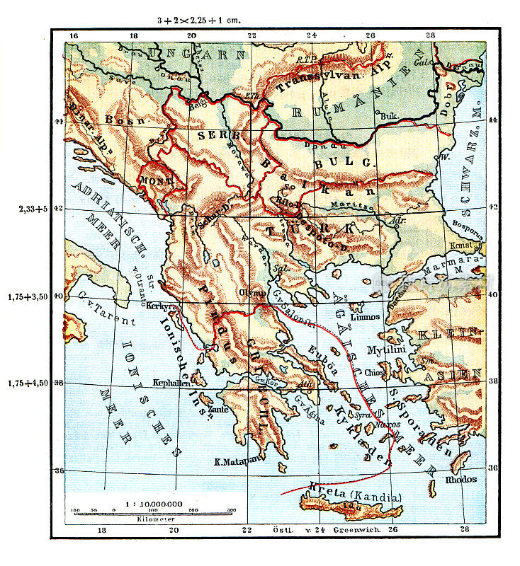 希腊地图1889