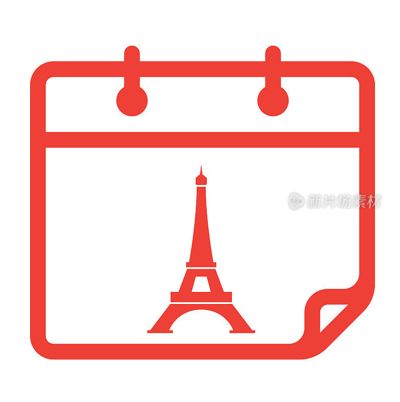 巴黎日历日期图标