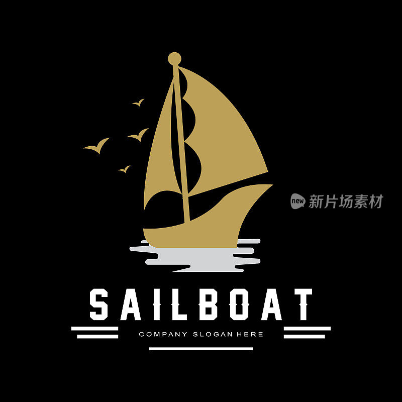 亚洲传统帆船标志设计标志