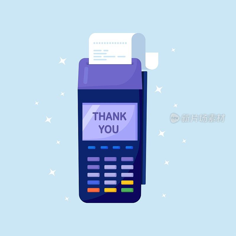 POS终端确认支付方式为借记卡、信用卡、发票。银行事务。NFC支付与支付收据