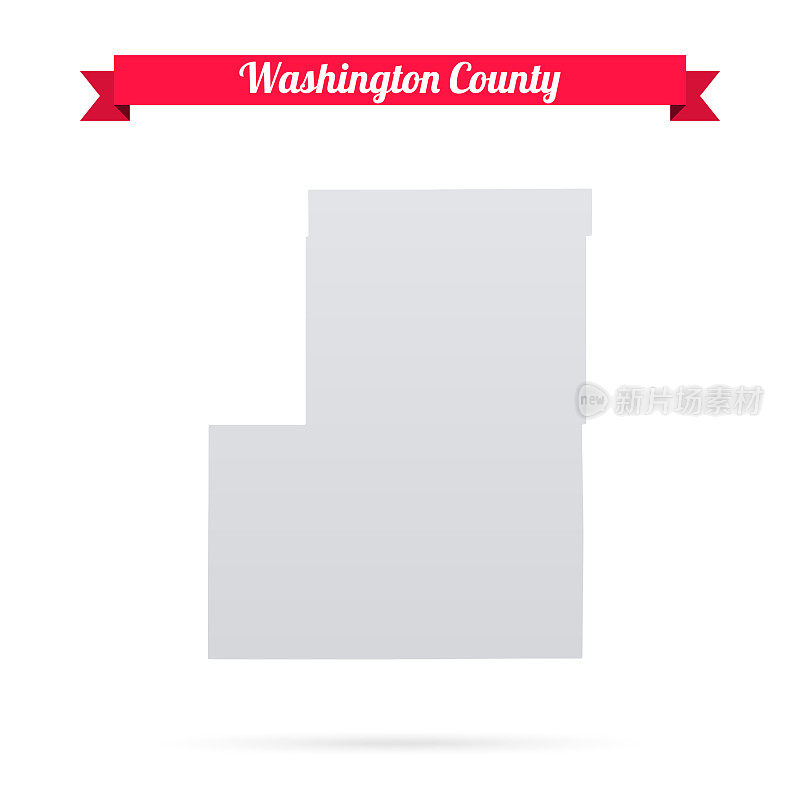 科罗拉多州华盛顿县。白底红旗地图